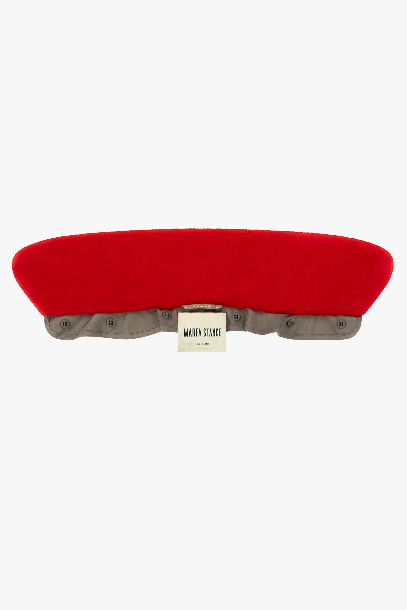 Shearling Collar - Cardinal Red