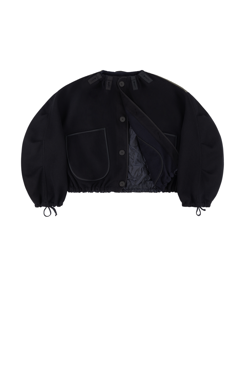 Parachute Wool Bomber - Navy / Black - Layer 1