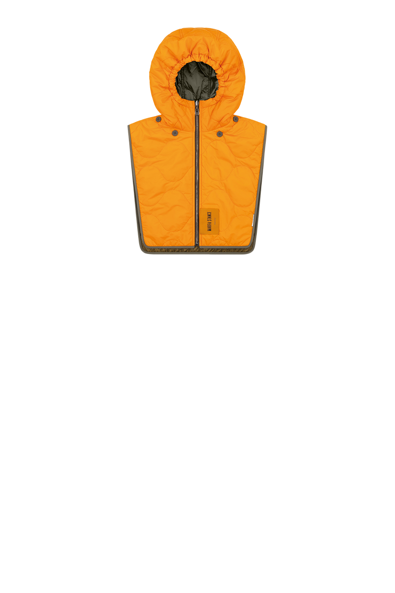 Quilted Zip Hood - Dark Olive / Patrol Orange - Layer 4