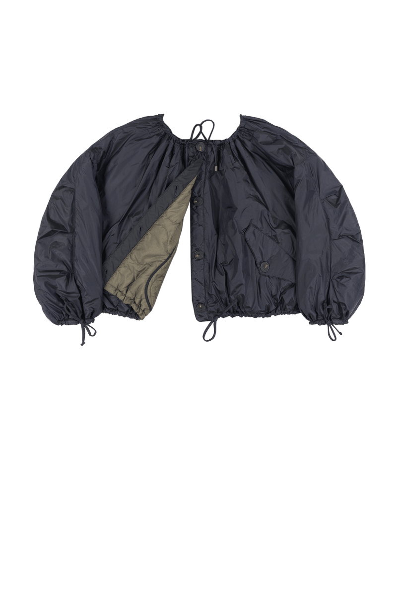 Parachute Quilted Bomber - Dark Olive / Midnight - Layer 6