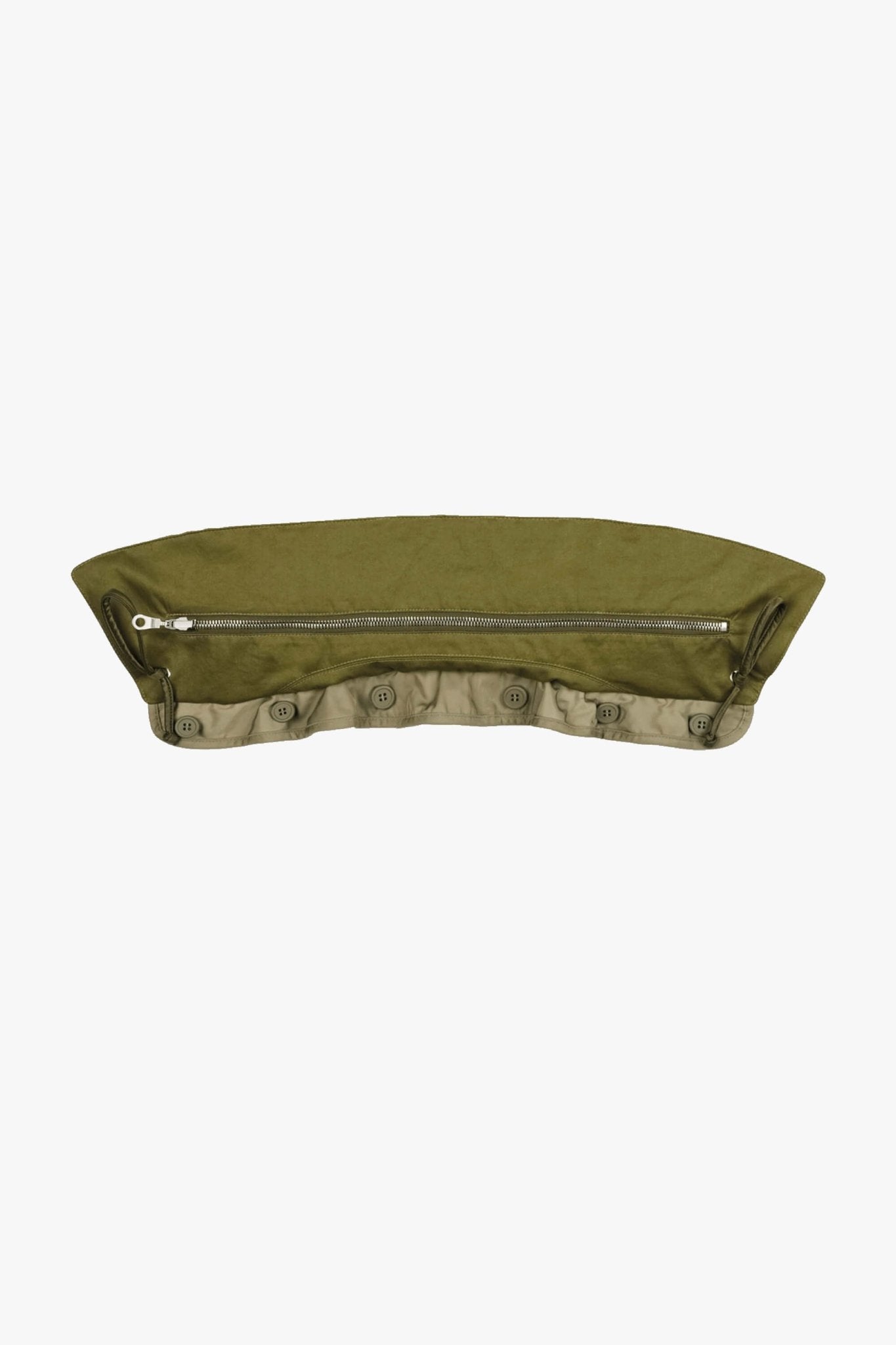 Packaway Hood Collar - Khaki & Burnt Orange