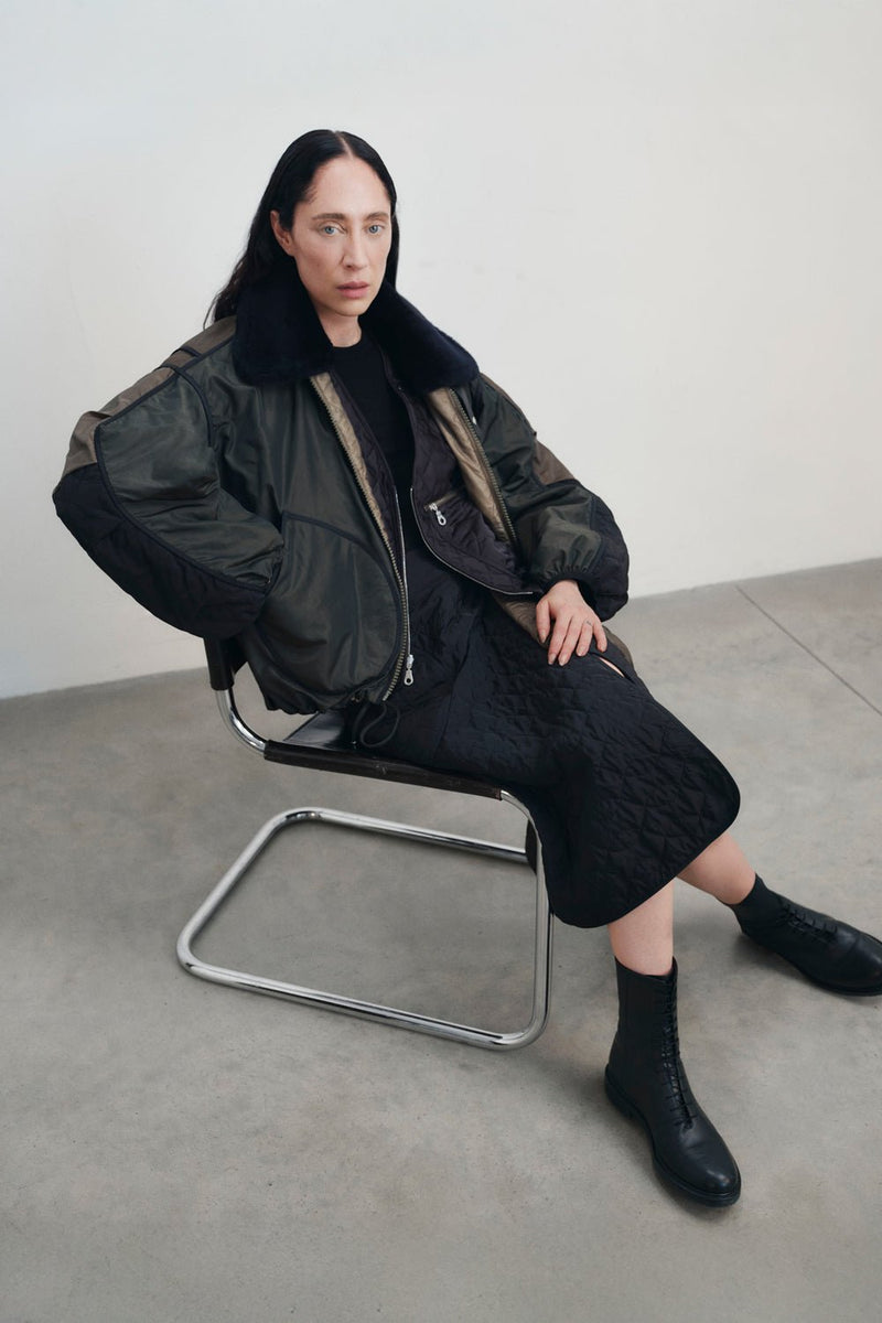 Silk Nylon Quilt Flight Bomber