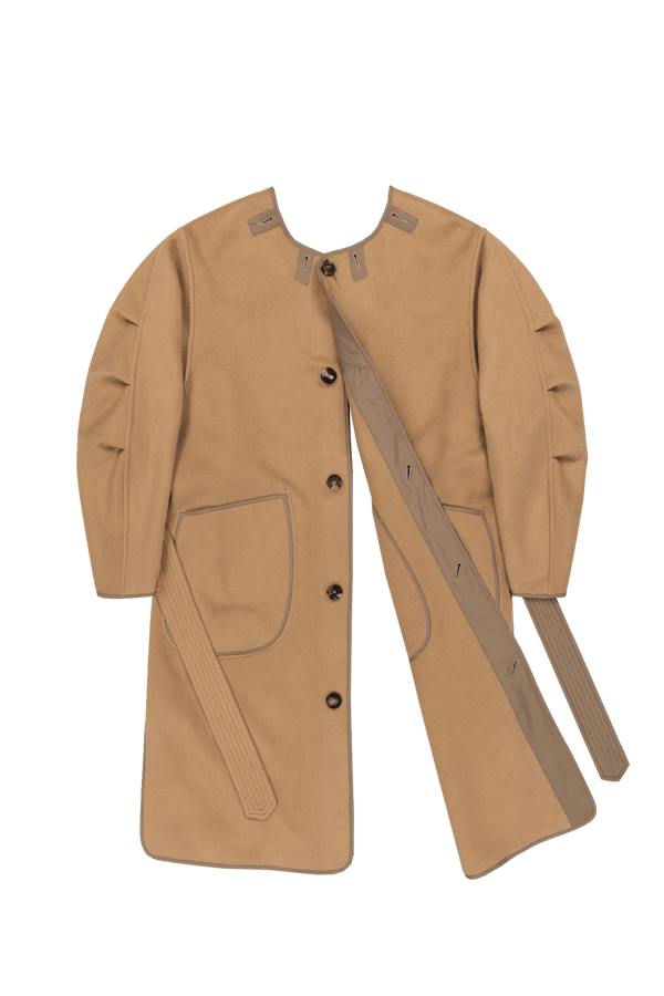 Cashmere Quilt Parka - Camel - Layer 6