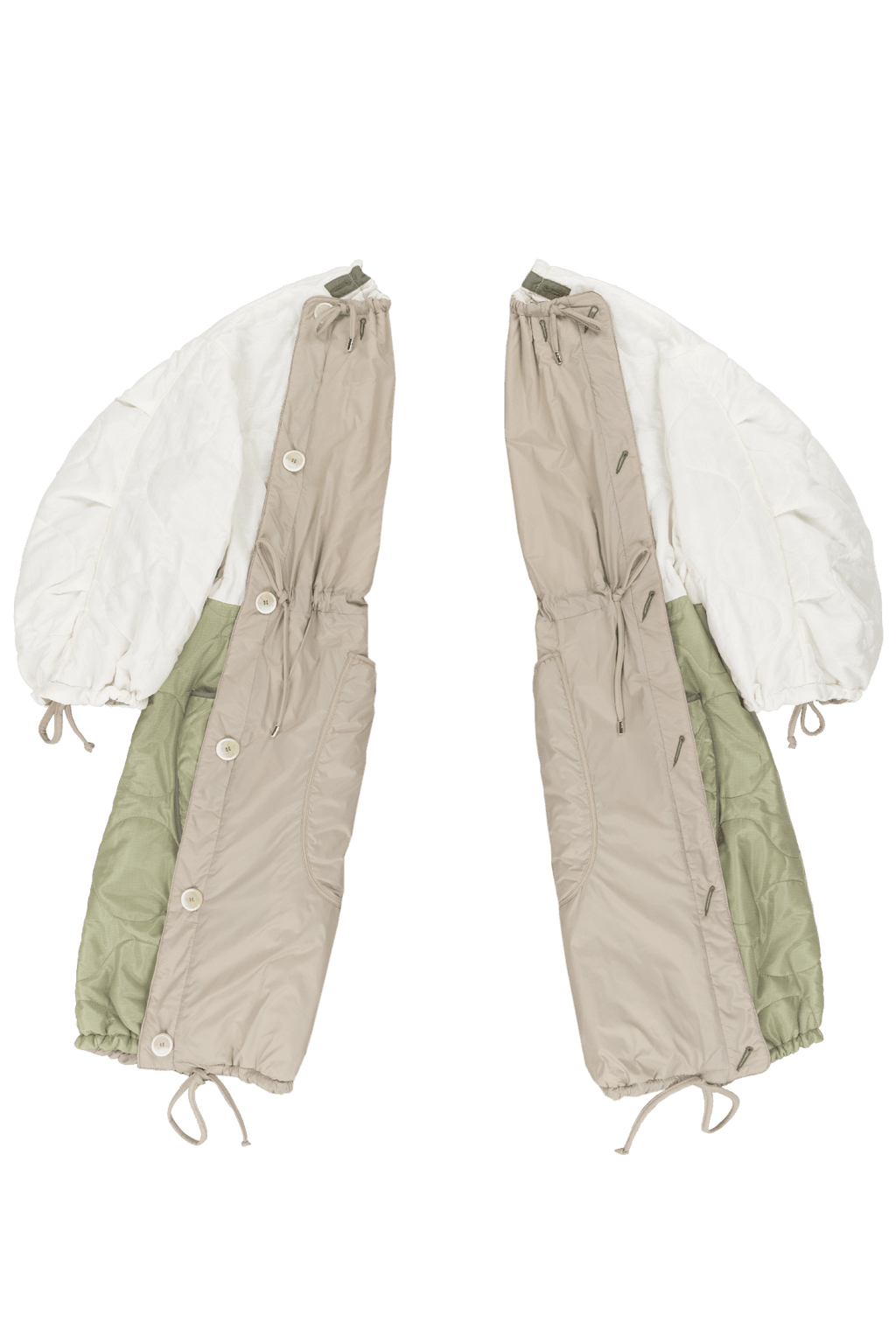Parachute Quilted Parka - White / Stone - Layer 6