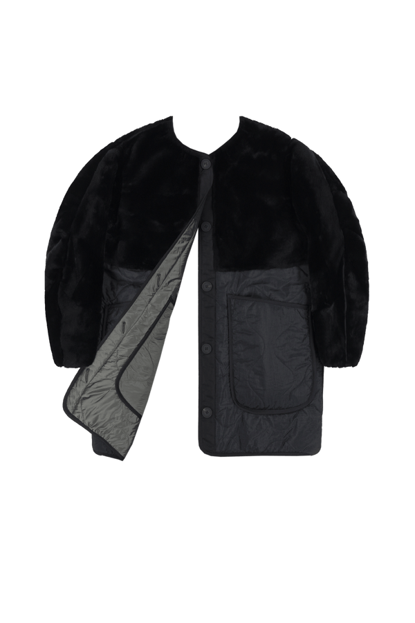 Signature Shearling Quilt - Black / Anthracite - Layer 6