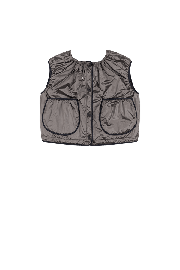 Parachute Quilted Vest - Dark Olive / Granite - Layer 5