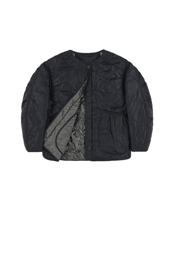 Signature Cropped Quilt - Black / Anthracite - Layer 1