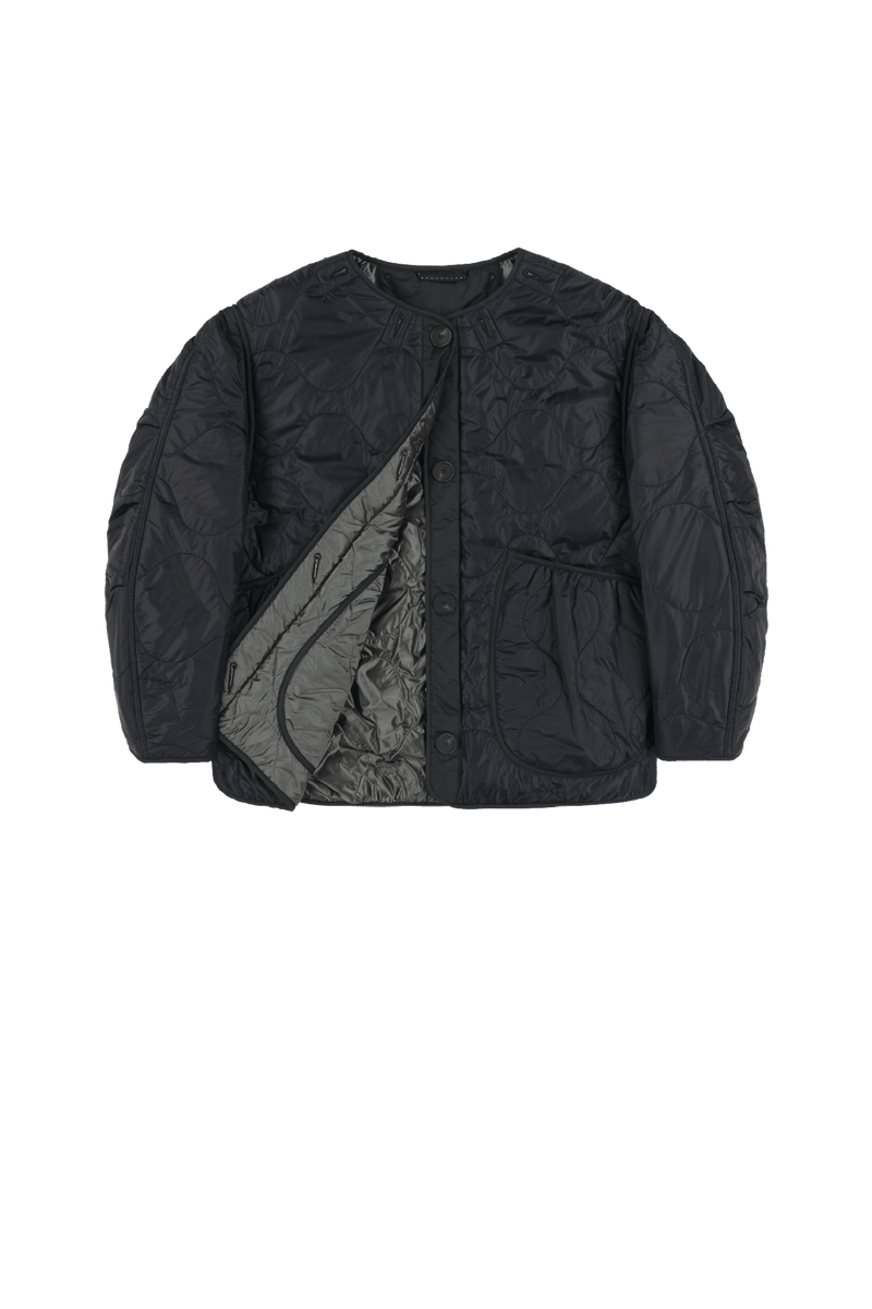 Signature Cropped Quilt - Black / Anthracite - Layer 1