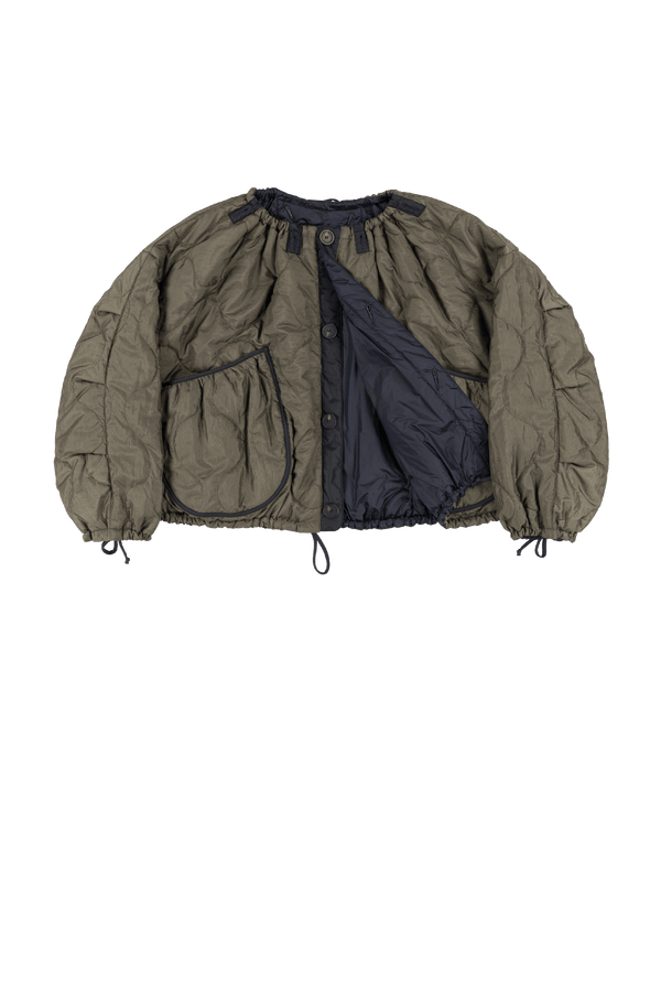 Parachute Quilted Bomber - Dark Olive / Midnight - Layer 1