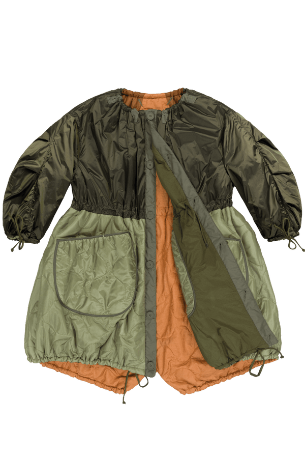 Parachute Patchwork Parka - Olive / Olive - Layer 1