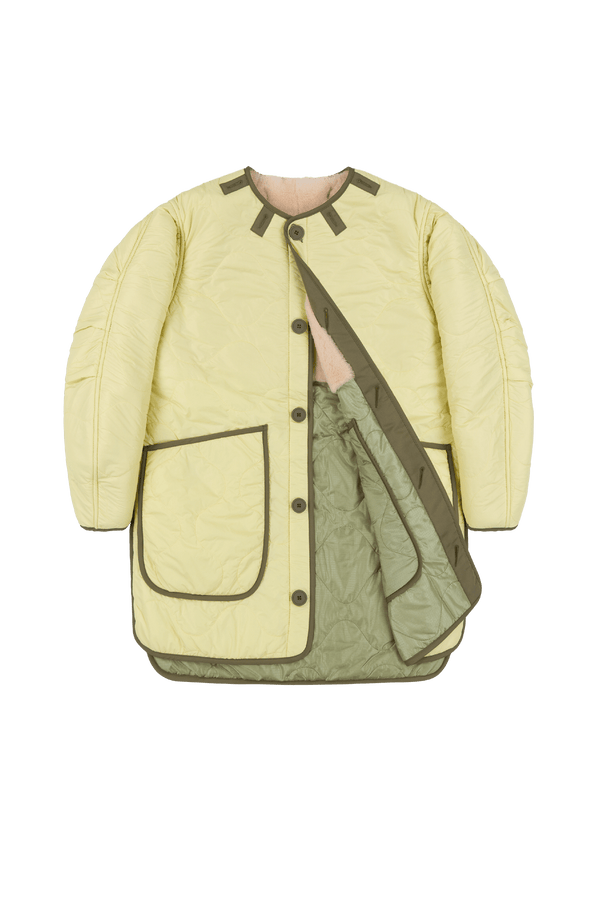 Signature Shearling Quilt - Blush / Pale Yellow - Layer 1