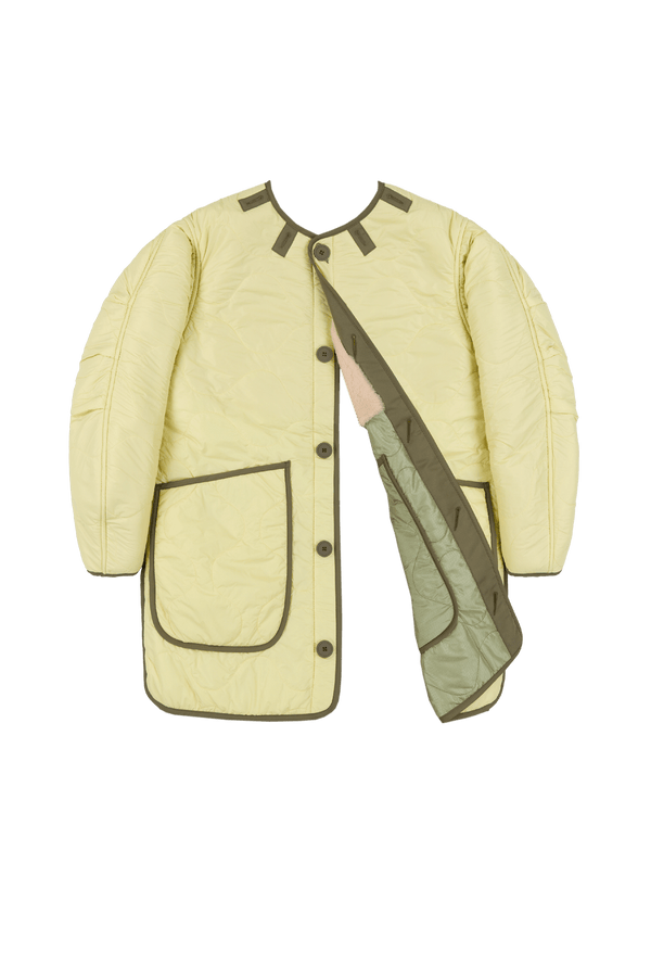 Signature Shearling Quilt - Blush / Pale Yellow - Layer 6