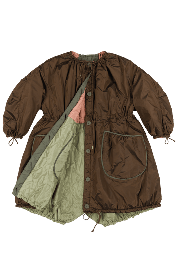 Parachute Quilted Parka - Pale Pink / Bronze - Layer 1