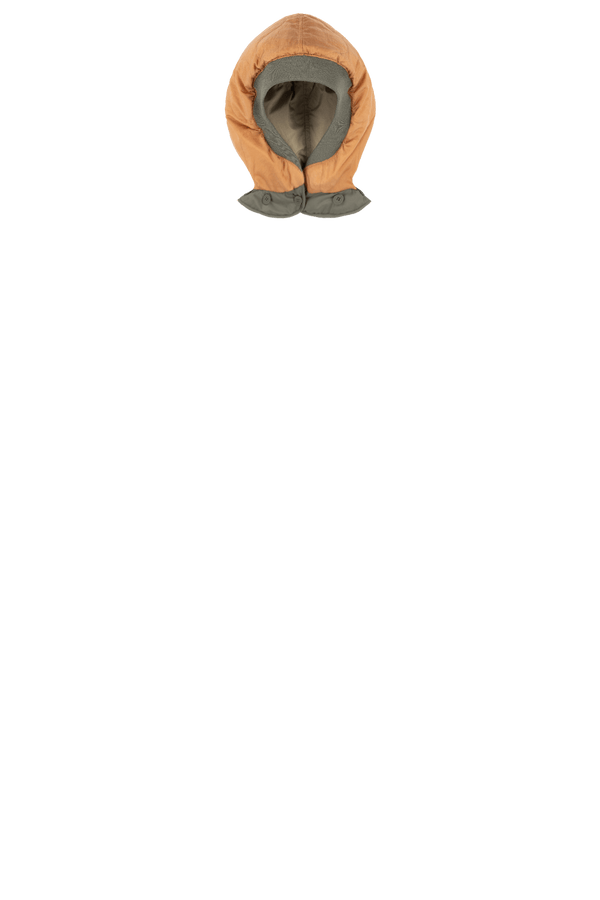 Down Close Fit Hood - Sand / Burnt Orange - Layer 4