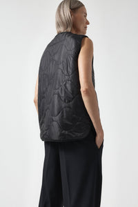 Signature Patchwork Wool Vest - Heather Grey & Ivory / Black