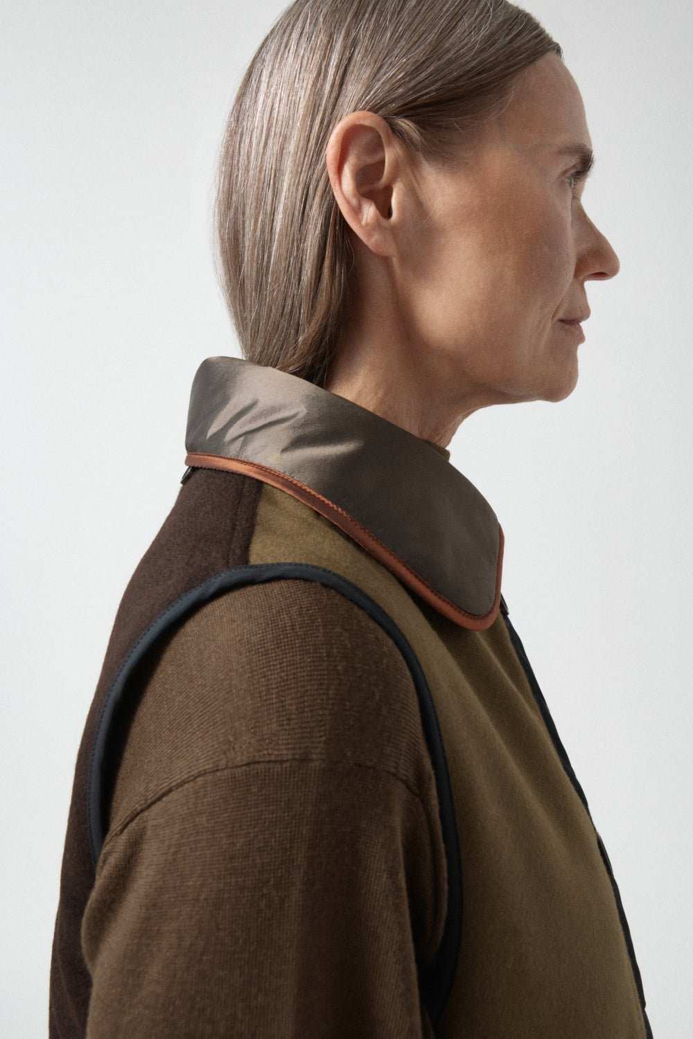 Quilted Collar - Amber / Peat