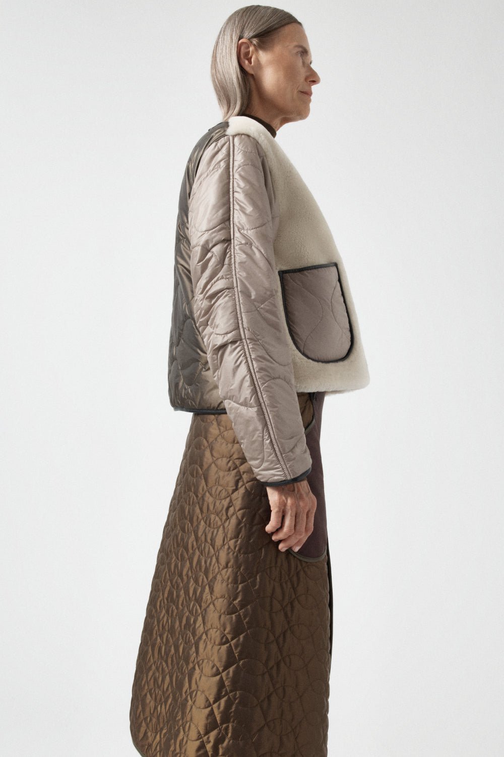 Aviator Shearling Jacket - Oxblood / Pebble