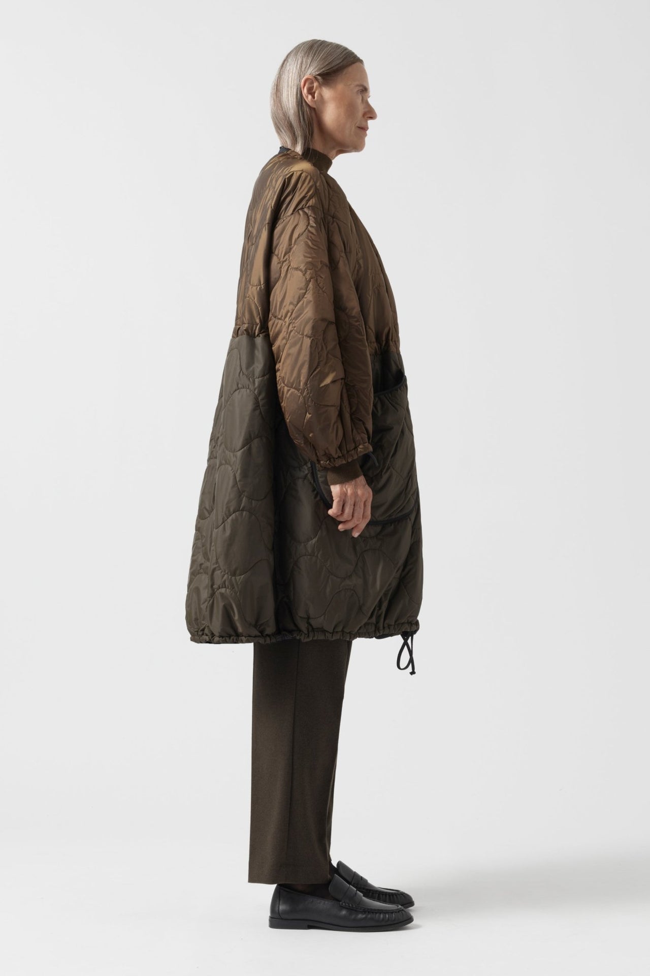 Parachute Quilted Parka - Bronze / Black