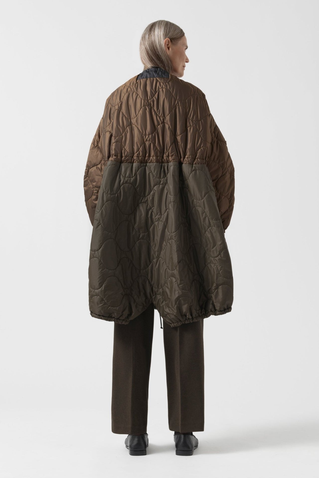 Parachute Quilted Parka - Bronze / Black