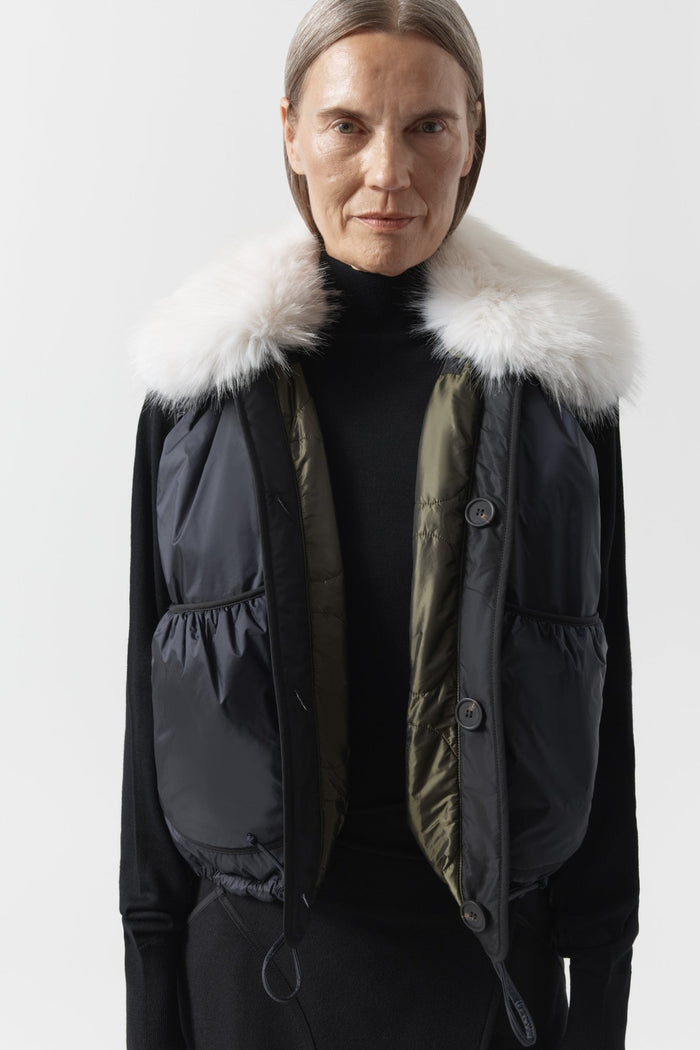 Faux Fur Collar - White