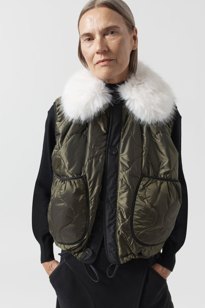 Faux Fur Collar - White
