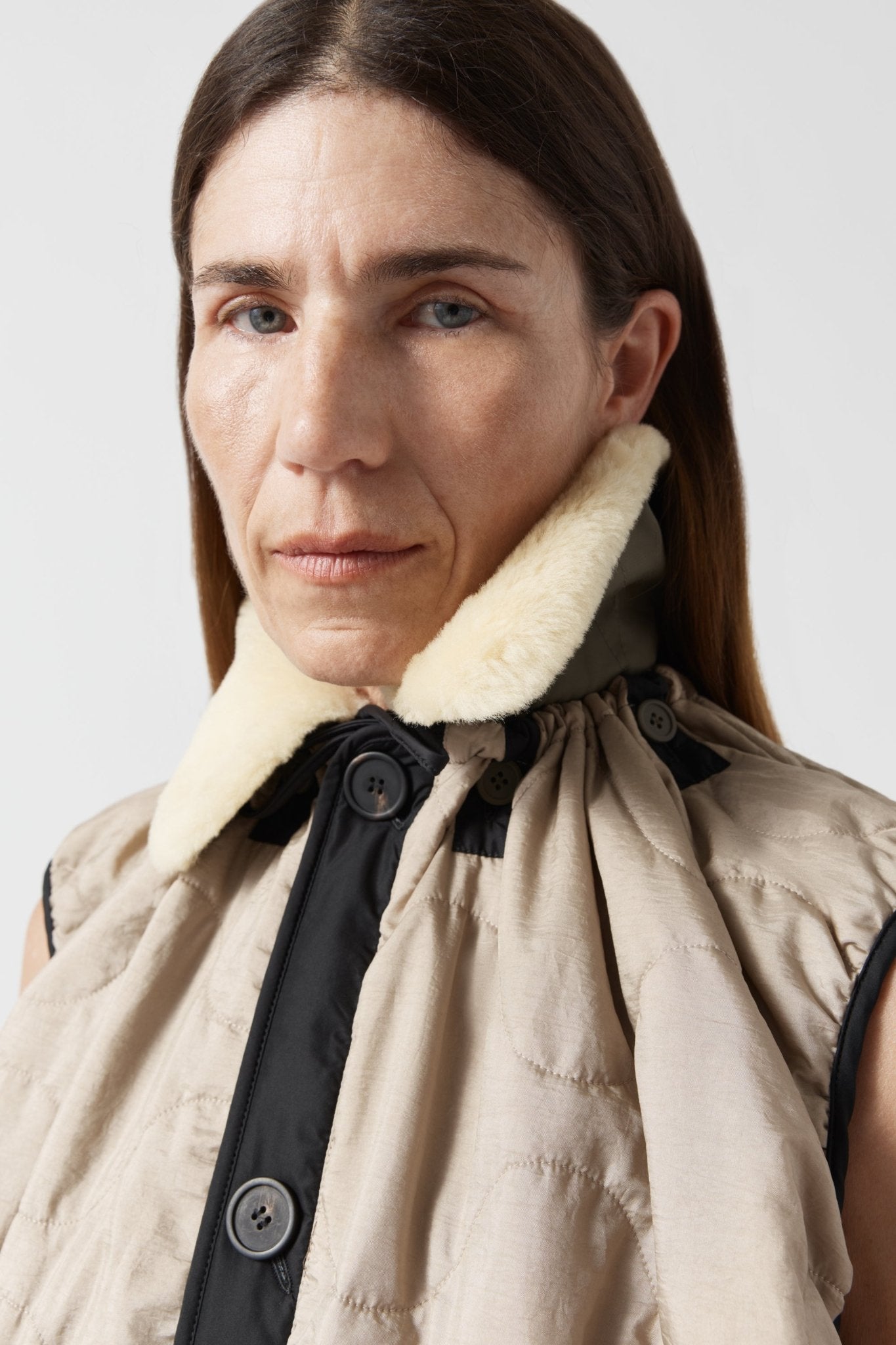 Shearling Collar - Pale Yellow