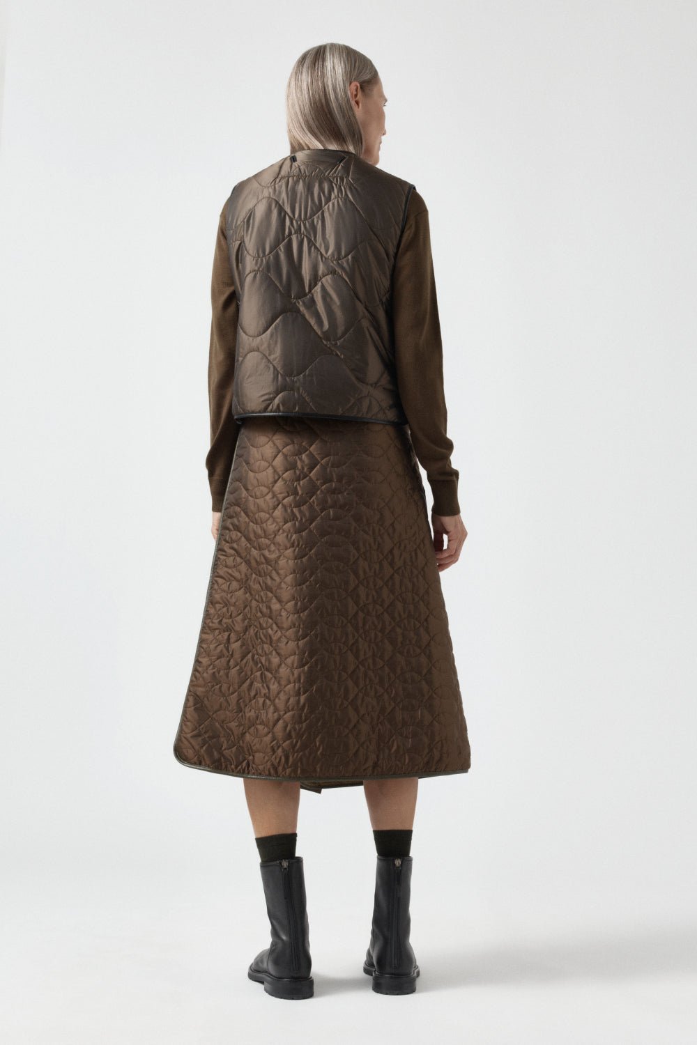 Aviator Shearling Vest - Oxblood / Pebble