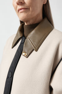 Leather Latch Collar - Moss