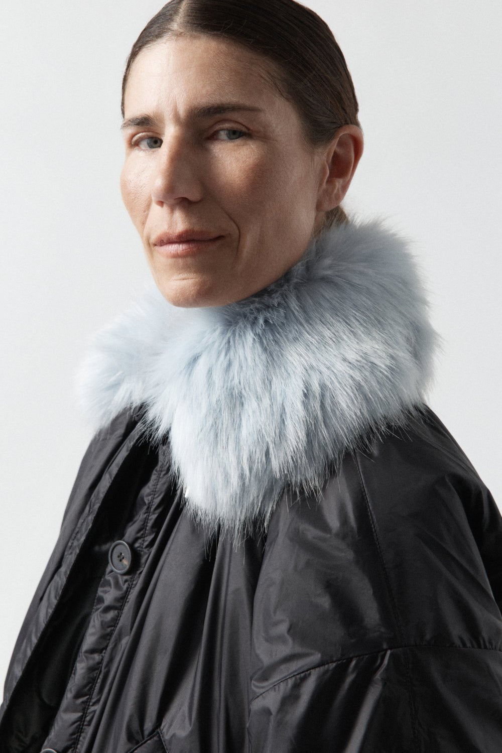 Faux Fur Collar - Sky Blue
