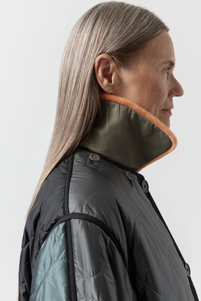 Shearling Collar - Bright Orange