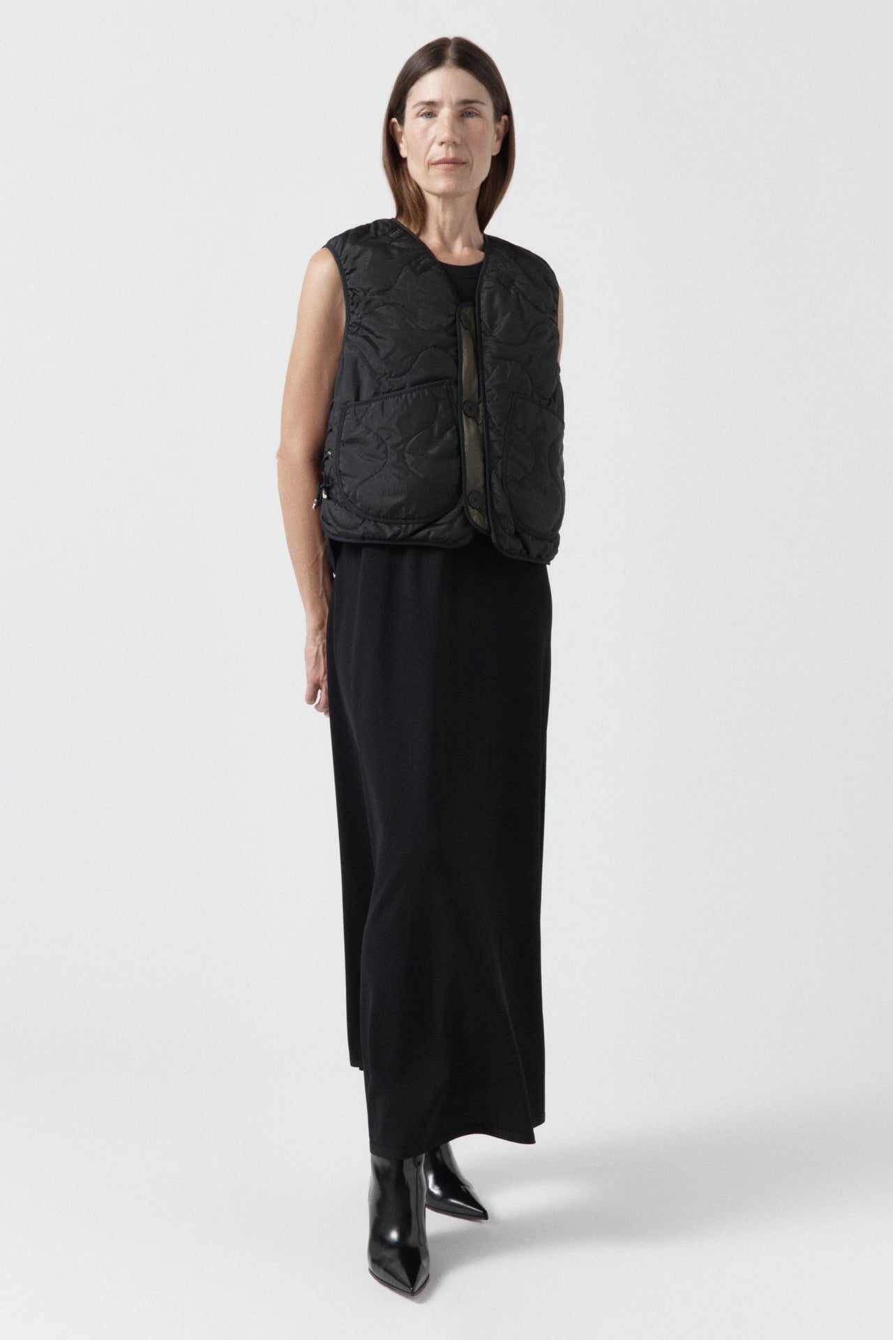 Parachute Silk Nylon Lattice Vest - Olive / Black