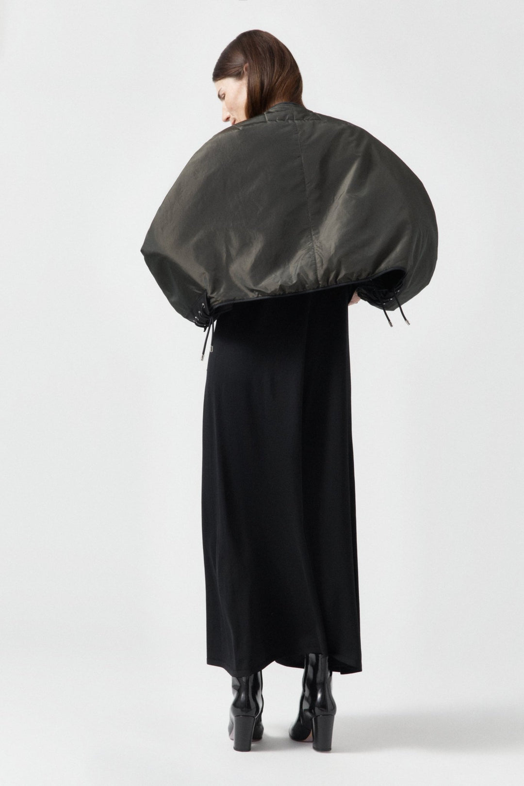 Parachute Silk Nylon Lattice Bomber - Olive / Black