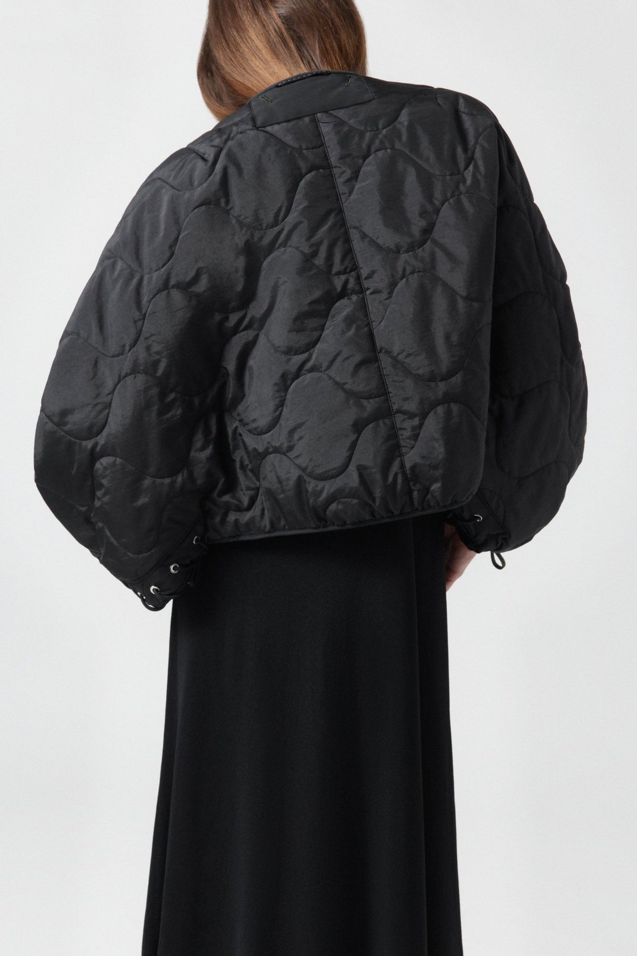 Parachute Silk Nylon Lattice Bomber - Olive / Black