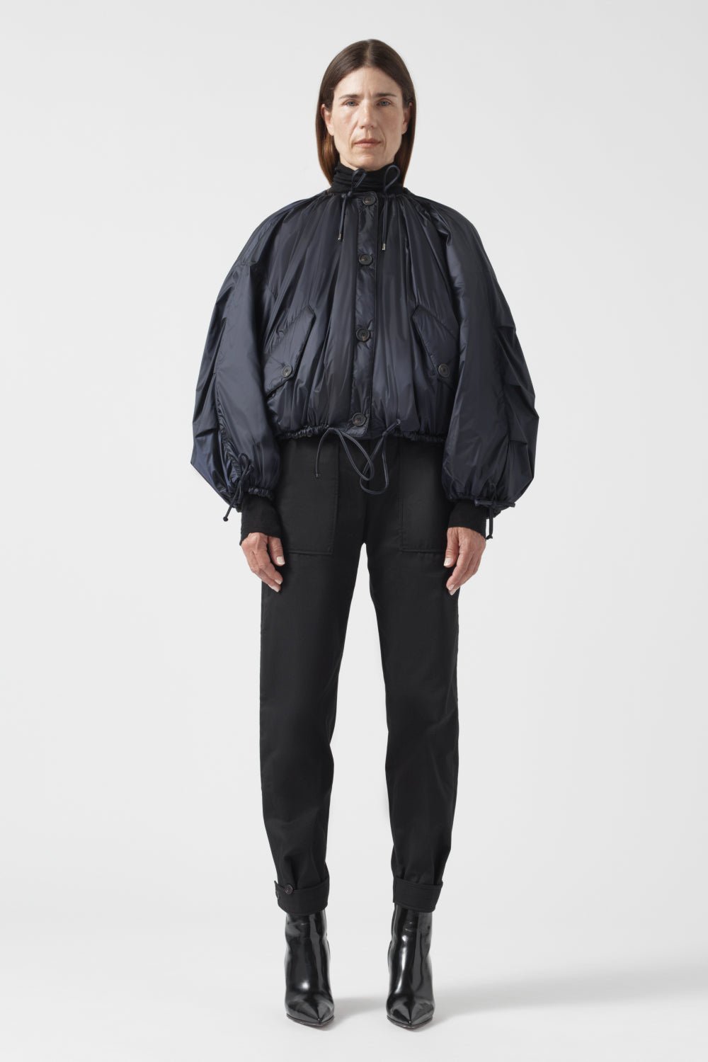 Parachute Quilted Bomber - Dark Olive / Midnight