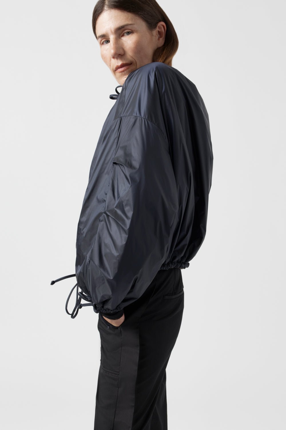 Parachute Quilted Bomber - Dark Olive / Midnight