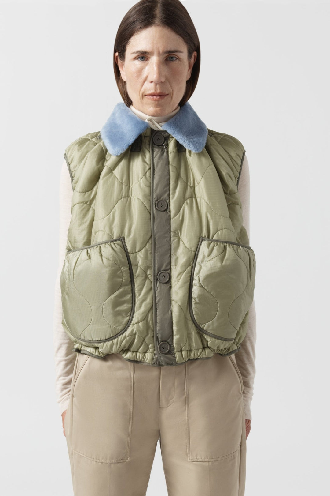 Shearling Collar - Brilliant Blue