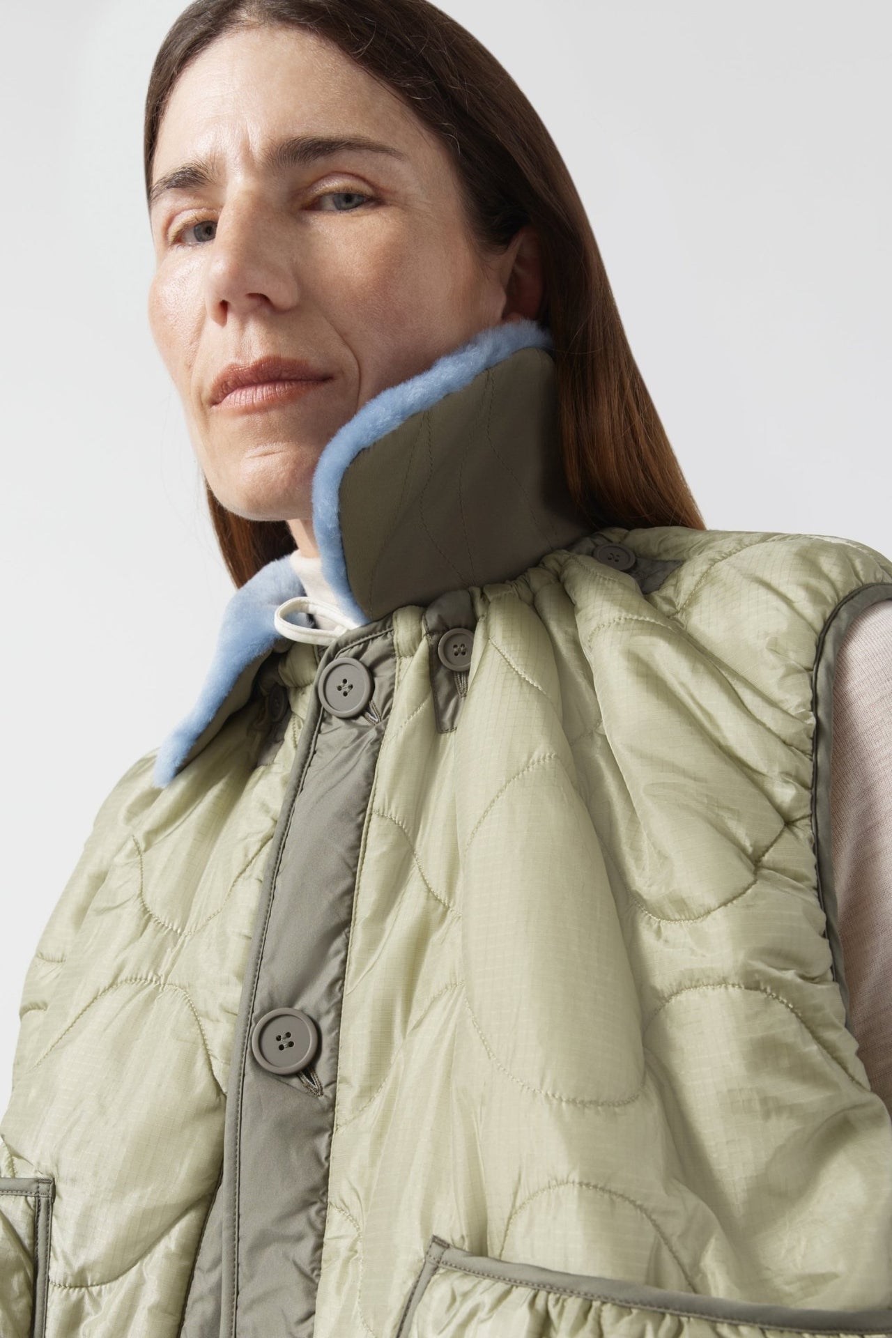 Shearling Collar - Brilliant Blue