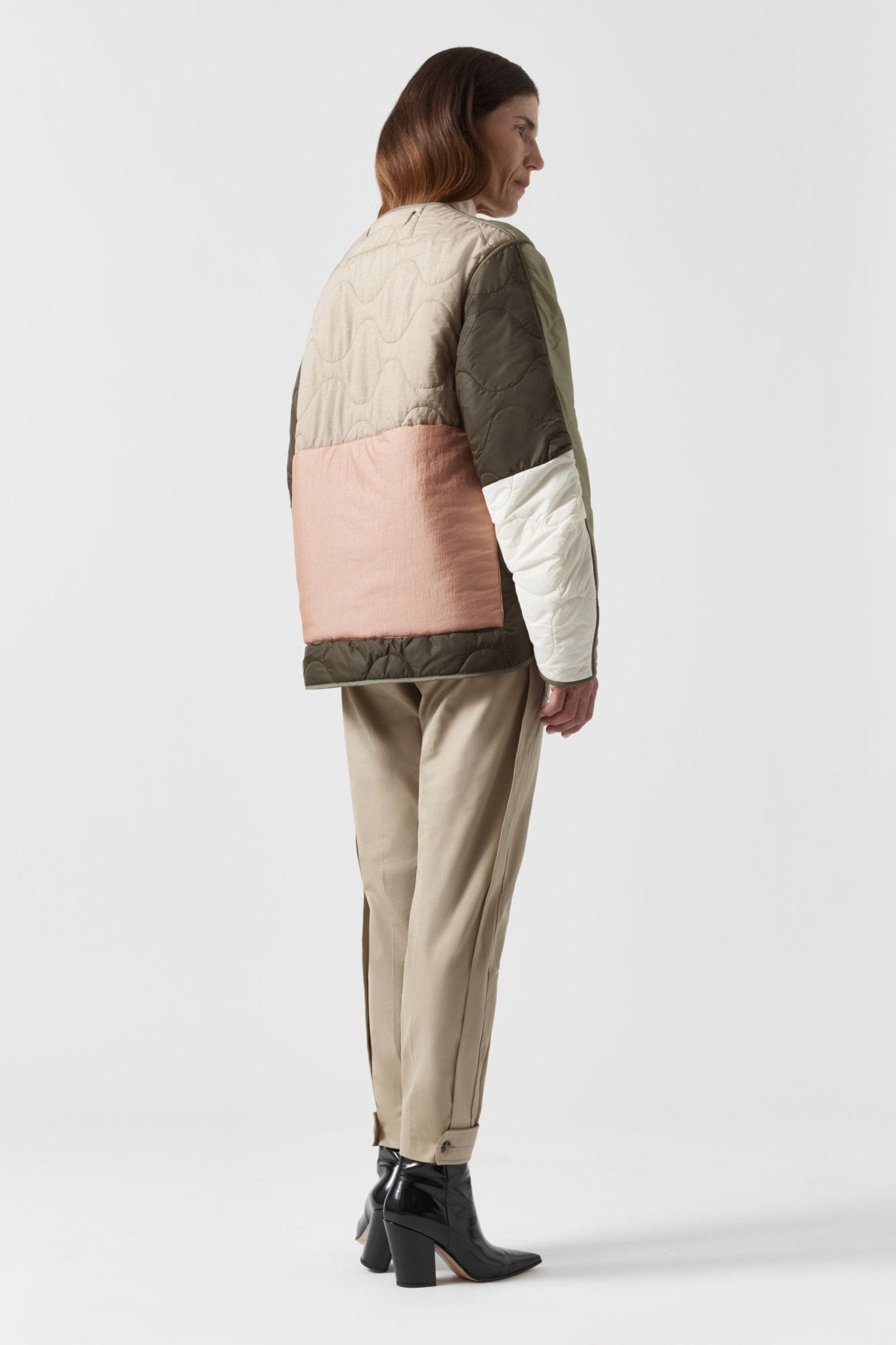 Signature Patchwork Cropped Quilt - Pale Sage / Peach