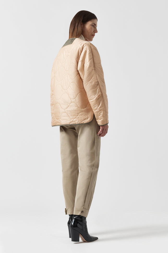 Signature Patchwork Cropped Quilt - Pale Sage / Peach