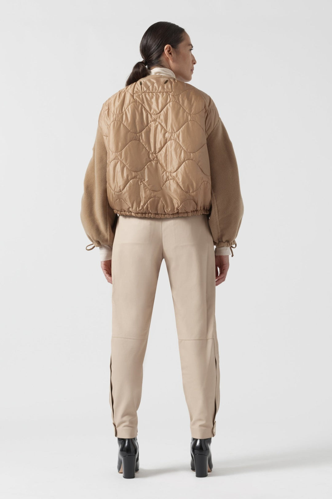 Parachute Wool Cashmere Bomber - Camel / Sienna