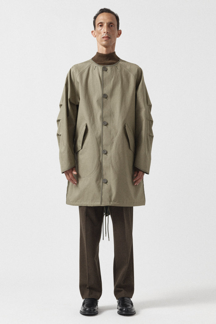 Weatherproof Men's Rain Parka - Pale Olive / Black