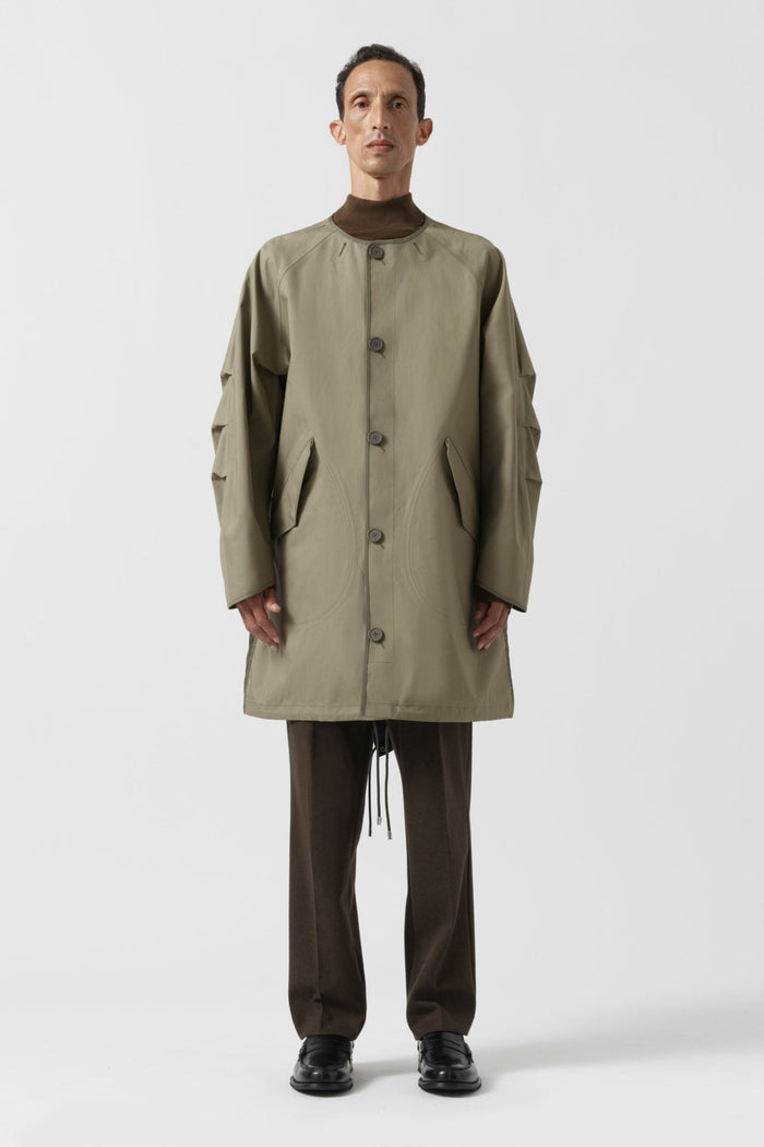 Weatherproof Men's Rain Parka - Pale Olive / Black