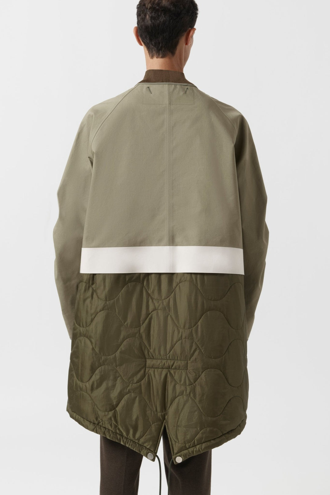 Weatherproof Men's Rain Parka - Pale Olive / Black