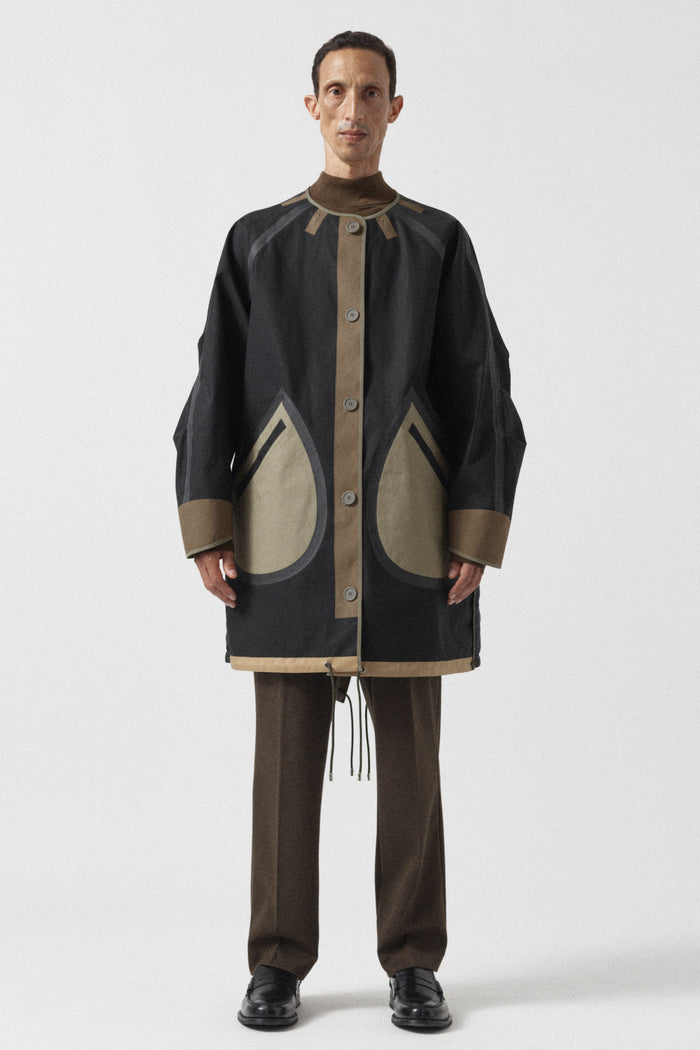 Weatherproof Men's Rain Parka - Pale Olive / Black