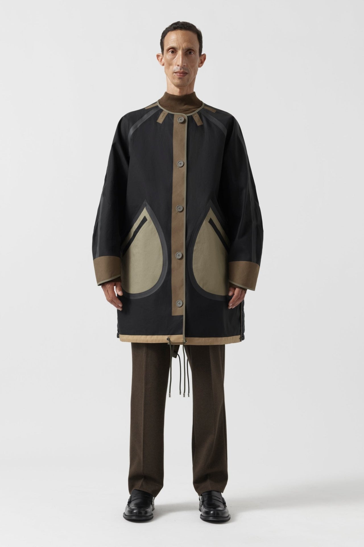 Weatherproof Men's Rain Parka - Pale Olive / Black