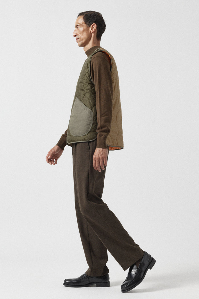 Signature Men's Utility Vest - Olive / Gold & Clementine