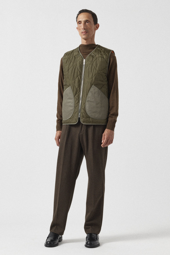 Signature Men's Utility Vest - Olive / Gold & Clementine