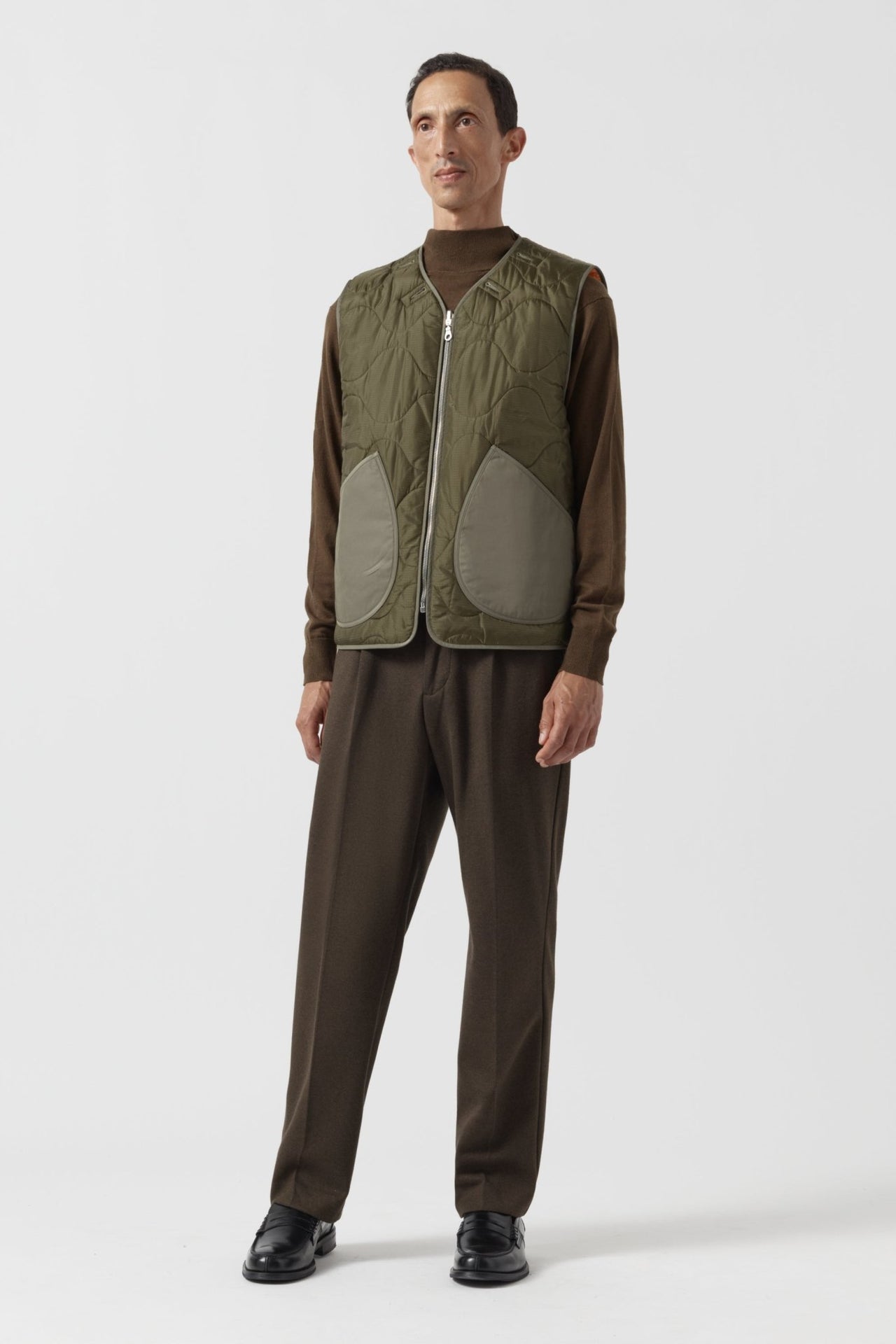 Signature Men's Utility Vest - Olive / Gold & Clementine