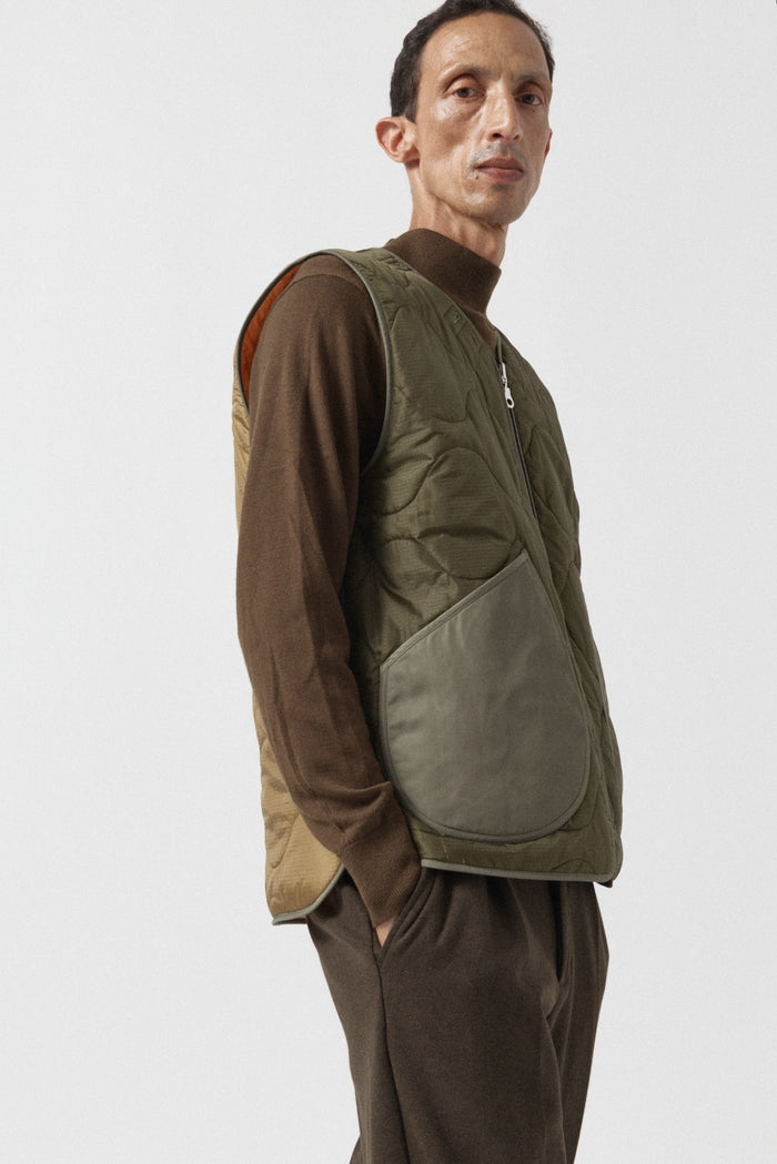 Signature Men's Utility Vest - Olive / Gold & Clementine