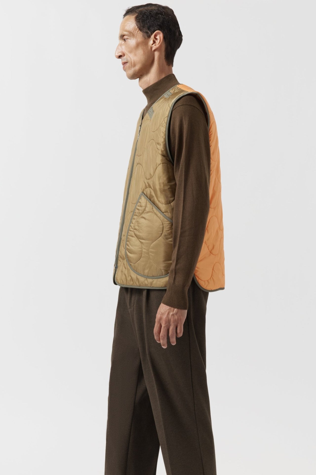 Signature Men's Utility Vest - Olive / Gold & Clementine